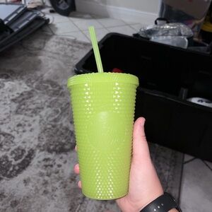 Starbucks Lime Green Studded Tumbler with Straw